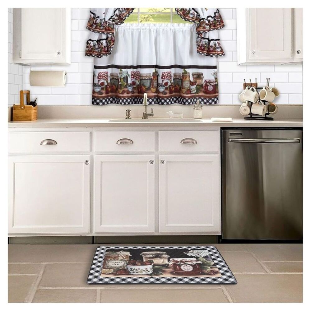 Anti-Fatigue Floor Comfort Mat - 18 x 30 Inch (Mason Jars) - Waterproof Non-Slip